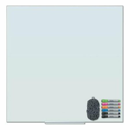 PAPERPERFECT UBrands UBR 35 x 35 in. Floating Glass Dry Erase Board  White PA3200900